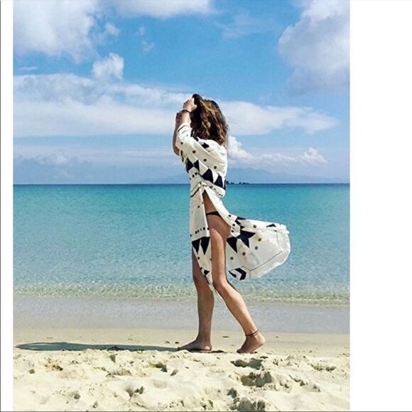 Bohemian Bikini Swim Cover Up Kimono Cardigan - Picture 2 of 5